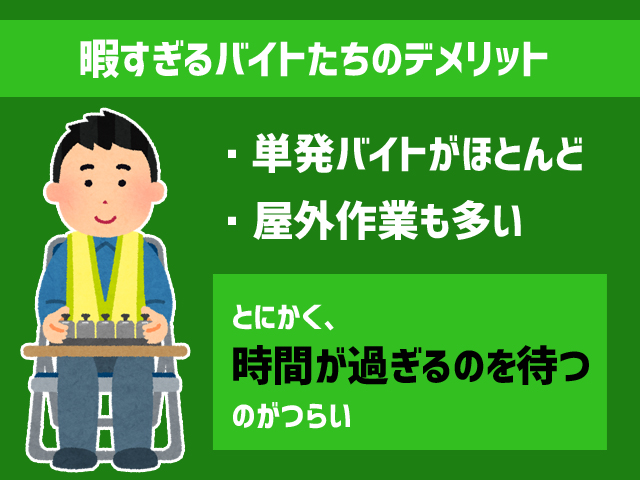 とにかく暇なバイトのメリットとデメリット 忙しい方がいいこともある お金がない時どうすればいいか の答えがわかるサイト マネードゥ